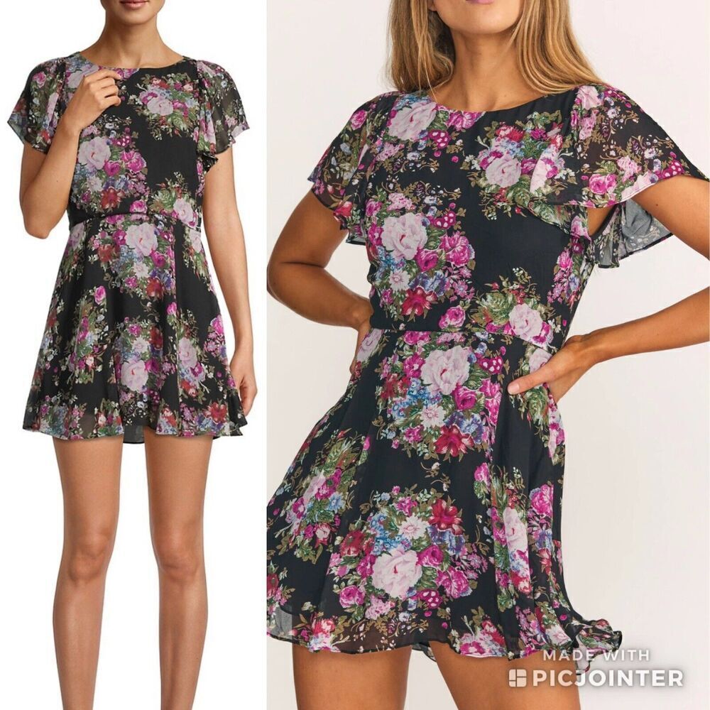 LoveShackFancy Garner Midnight Muse Mini Dress Size 8 NEW $425